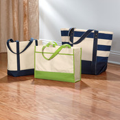 Seaside Zippered Cotton Tote